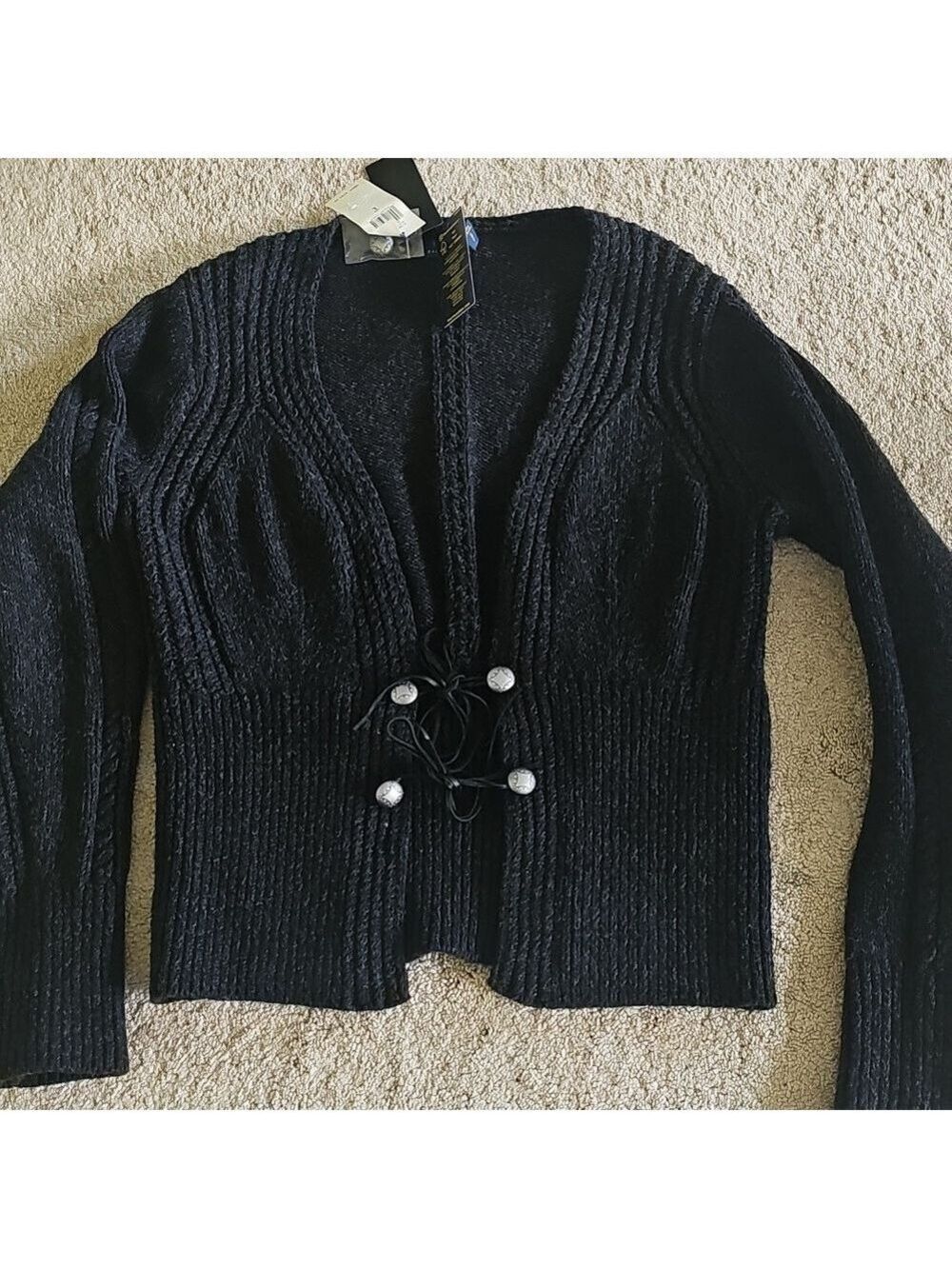 Polo Ralph Lauren Women's Cotton Blend Textured Cardigan - Picture 3 of 8